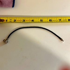 Black Pandora leather bracelet 7.5